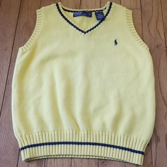 Ralph Lauren Other - Ralph lauren yellow sweater vest boys 6  spring Summer